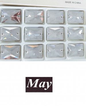 18X25 CAM DİKDÖRTGEN OCTOGAN  DİKME CRYSTAL