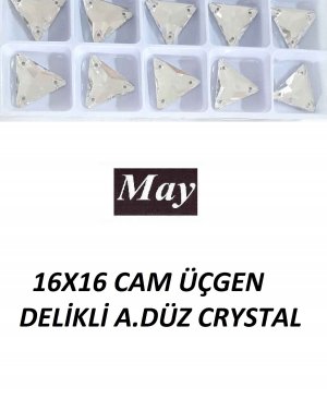 16X16 CAM ÜÇGEN DELİKLİ ALTI DÜZ CRYSTAL