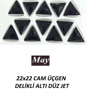 22x22 CAM ÜÇGEN DELİKLİ ALTI DÜZ JET