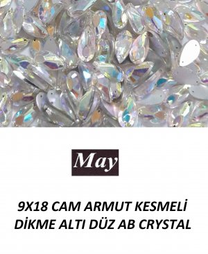 9X18 CAM ARMUT KESMELİ DİKME ALTI DÜZ AB CRYSTAL