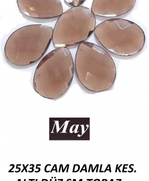 25X35 CAM DAMLA KESMELİ ALTI DÜZ SM.TOPAZ