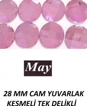 28 MM CAM YUVARLAK KESMELİ TEK DELİKLİ A.DÜZ L.ROSE