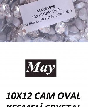 10X12 CAM OVAL KESMELİ CRYSTAL