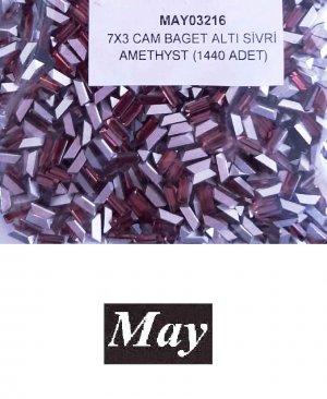 07X03 CAM BAGET ALTI SİVRİ AMETHYST