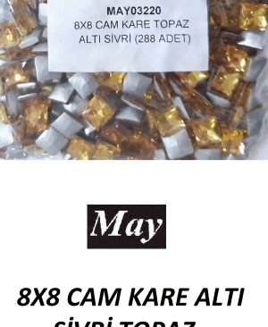 08X08 CAM KARE ALTI SİVRİ TOPAZ 