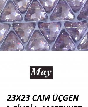 23X23 CAM ÜÇGEN ALTI SİVRİ L.AMETHYST