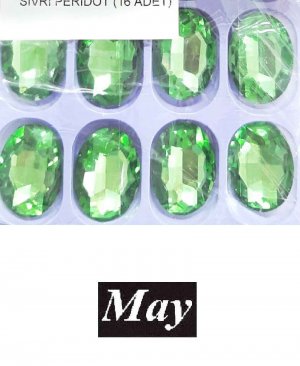 18X25 CAM OVAL ALTI SİVRİ PERİDOT