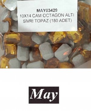 10X14 CAM OCTAGON ALTI SİVRİ TOPAZ