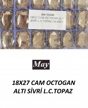 18X27 CAM OCTOGAN ALTI SİVRİ L.C.TOPAZ
