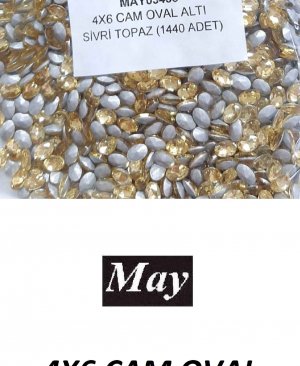 04X06 CAM OVAL ALTI SİVRİ TOPAZ