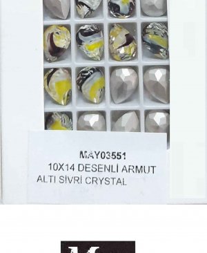 10X14 DESENLİ ARMUT ALTI SİVRİ RENKLİ S.M.TOPAZ