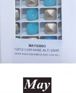 12X12 CAM KARE ALTI SİVRİ OPAK AQUA BOHEMICA (050)