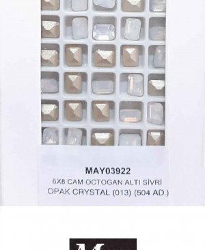 06X08 CAM OCTOGAN ALTI SİVRİ OPAK CRYSTAL (013)