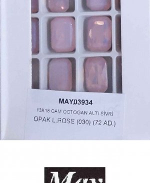 13X18 CAM OCTOGAN ALTI SİVRİ OPAK L.ROSE (030)