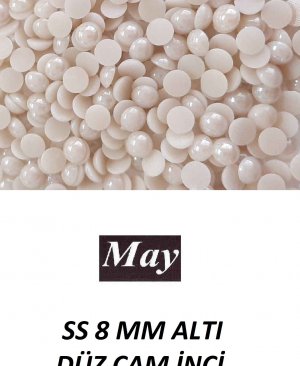 SS 8 MM ALTI DÜZ CAM İNCİ