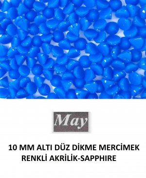 10 MM ALTI DÜZ DİKME MERCİMEK RENKLİ AKRİLİK-SAPPHIRE