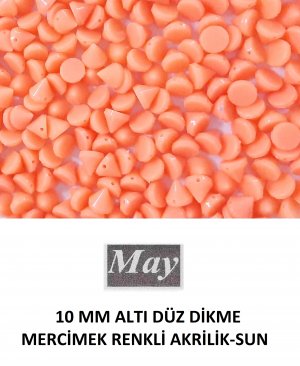 10 MM ALTI DÜZ DİKME MERCİMEK RENKLİ AKRİLİK-SUN