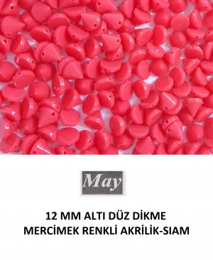 12 MM ALTI DÜZ DİKME MERCİMEK RENKLİ AKRİLİK-SIAM