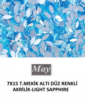 7X15 T.MEKİK ALTI DÜZ RENKLİ AKRİLİK-LIGHT SAPPHIRE