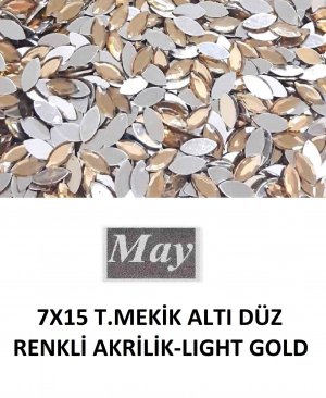 7X15 T.MEKİK ALTI DÜZ RENKLİ AKRİLİK-LIGHT GOLD