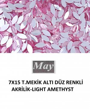 7X15 T.MEKİK ALTI DÜZ RENKLİ AKRİLİK-LIGHT AMETHYST
