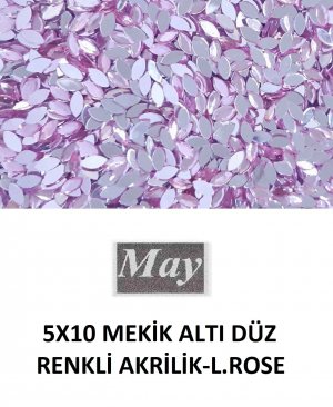 5X10 MEKİK ALTI DÜZ RENKLİ AKRİLİK-LIGHT ROSE