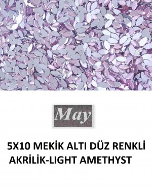 5X10 MEKİK ALTI DÜZ RENKLİ AKRİLİK-LIGHT AMETHYST