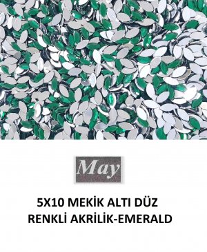 5X10 MEKİK ALTI DÜZ RENKLİ AKRİLİK-EMERALD