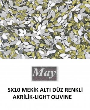 5X10 MEKİK ALTI DÜZ RENKLİ AKRİLİK-LIGHT OLIVINE
