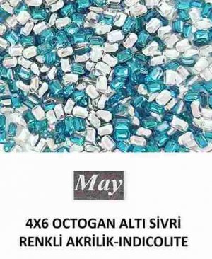 4X6 OCTOGAN ALTI SİVRİ RENKLİ AKRİLİK-INDICOLITE