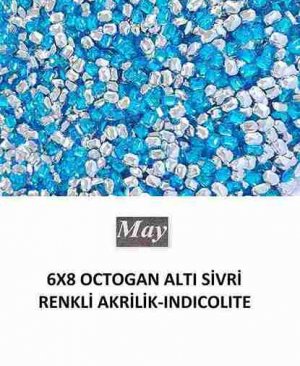 6X8 OCTOGAN ALTI SİVRİ RENKLİ AKRİLİK-INDICOLITE