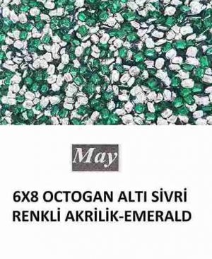 6X8 OCTOGAN ALTI SİVRİ RENKLİ AKRİLİK-EMERALD