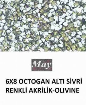 6X8 OCTOGAN ALTI SİVRİ RENKLİ AKRİLİK-OLIVINE