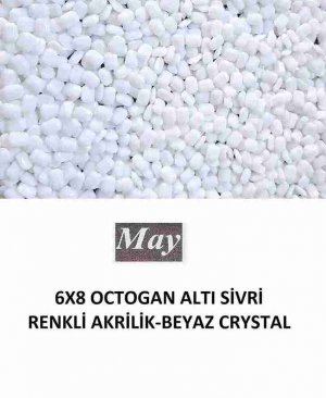 6X8 OCTOGAN ALTI SİVRİ RENKLİ AKRİLİK-BEYAZ CRYSTAL