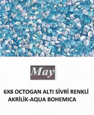6X8 OCTOGAN ALTI SİVRİ RENKLİ AKRİLİK-AQUA BOHEMICA