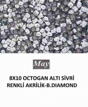 8X10 OCTOGAN ALTI SİVRİ RENKLİ AKRİLİK-B.DIAMOND