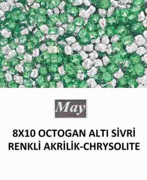 8X10 OCTOGAN ALTI SİVRİ RENKLİ AKRİLİK-CHRYSOLITE