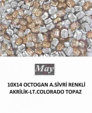 10X14 OCTOGAN ALTI SİVRİ RENKLİ AKRİLİK-LT.COLORADO TOPAZ