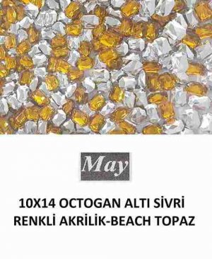 10X14 OCTOGAN ALTI SİVRİ RENKLİ AKRİLİK-BEACH TOPAZ