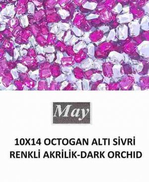 10X14 OCTOGAN ALTI SİVRİ RENKLİ AKRİLİK-DARK ORCHID