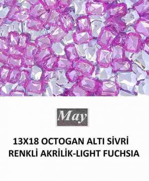 13X18 OCTOGAN ALTI SİVRİ RENKLİ AKRİLİK-LIGHT FUCHSIA