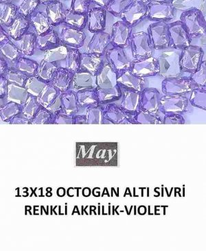 13X18 OCTOGAN ALTI SİVRİ RENKLİ AKRİLİK-VIOLET