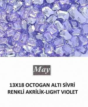 13X18 OCTOGAN ALTI SİVRİ RENKLİ AKRİLİK-LIGHT VIOLET