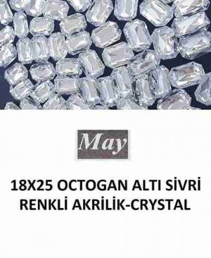 18X25 OCTOGAN ALTI SİVRİ RENKLİ AKRİLİK-CRYSTAL