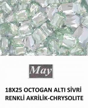 18X25 OCTOGAN ALTI SİVRİ RENKLİ AKRİLİK-CHRYSOLITE