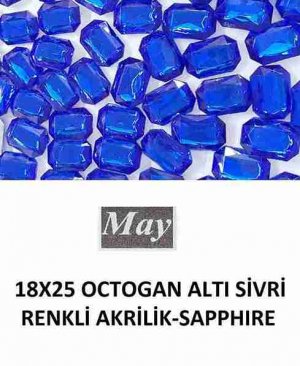 18X25 OCTOGAN ALTI SİVRİ RENKLİ AKRİLİK-SAPPHIRE