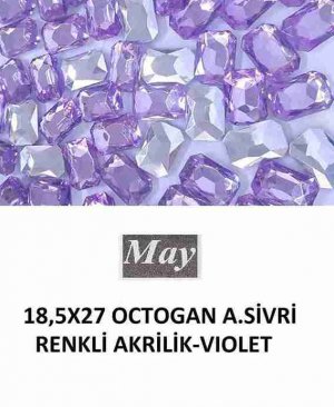 18,5X27 OCTOGAN ALTI SİVRİ RENKLİ AKRİLİK-VIOLET