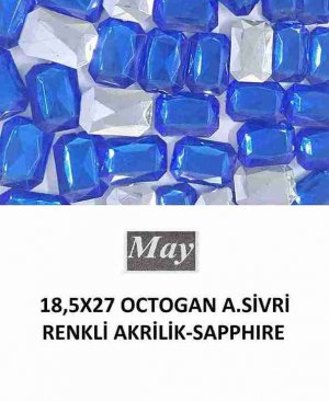 18,5X27 OCTOGAN ALTI SİVRİ RENKLİ AKRİLİK-SAPPHIRE