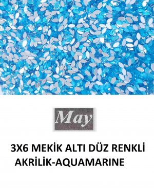 3X6 MEKİK ALTI DÜZ RENKLİ AKRİLİK-AQUAMARINE