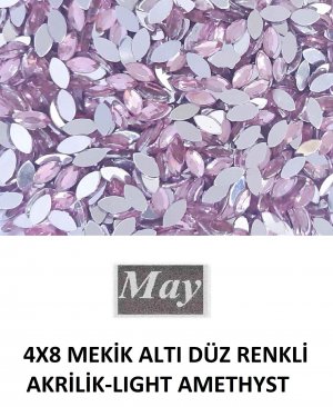 4X8 MEKİK ALTI DÜZ RENKLİ AKRİLİK-LIGHT AMETHYST